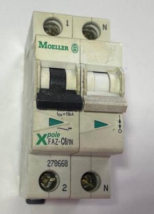 Moeller (Eaton) FAZ-C10/1N Circuit Breaker — Eaton