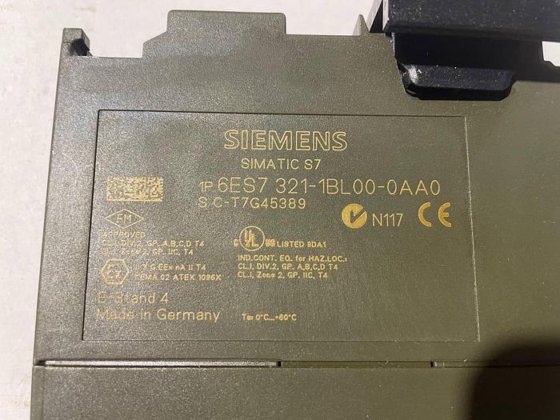 2001 SIEMENS 6ES7 321-1BL00-0AA0 SIMATIC S7 — Siemens